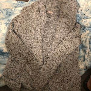 PEPPERED GREY SOFT SWEATER - CARDIGAN